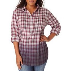 Vintage America Blues Flannel Plaid Lace